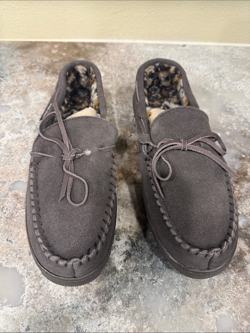 Muk Luks Brown Suede Moccasin-Style Slip-On Loafers